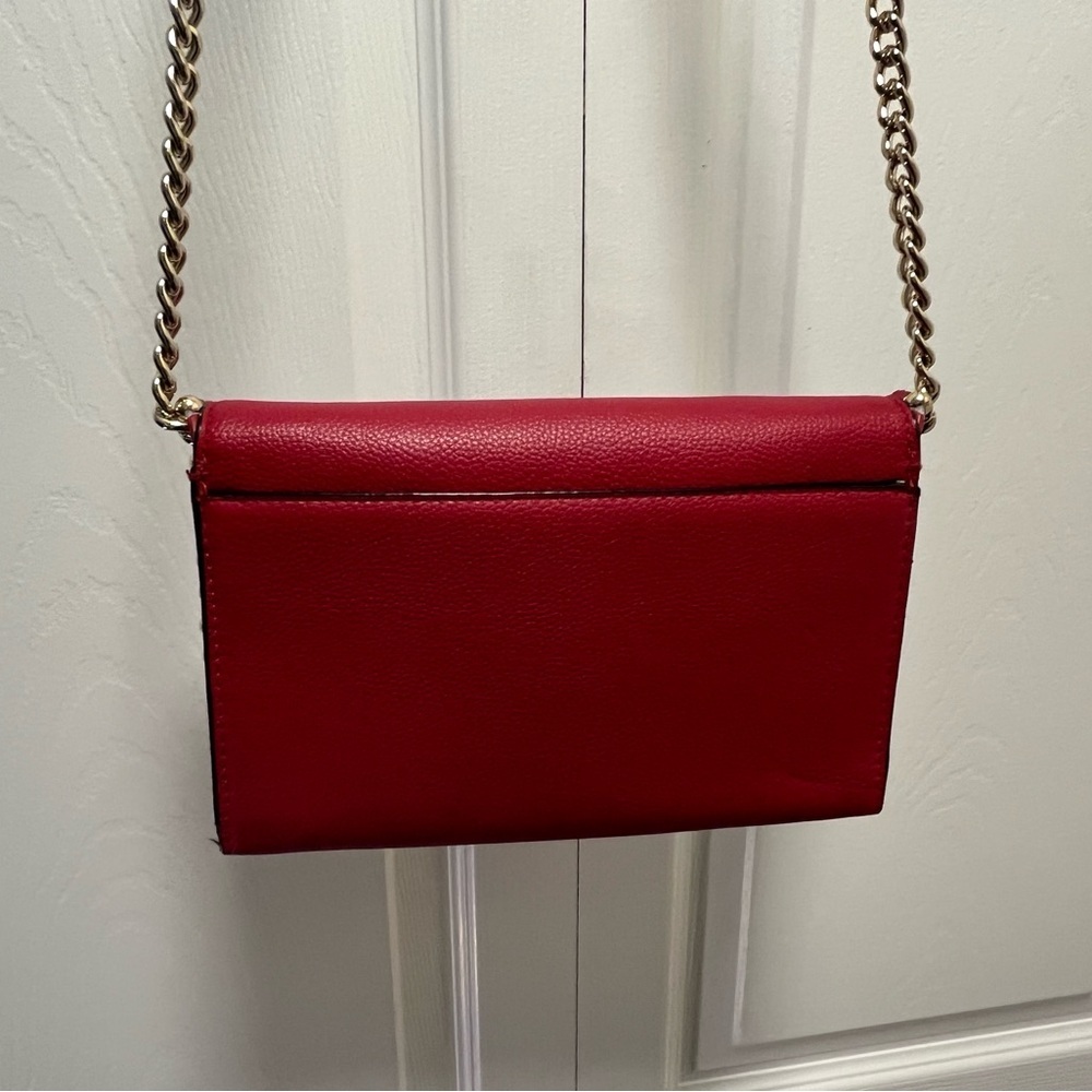 Victoria's Secret Red Clutch/Purse with Gold Accents - Picture 3 of 14